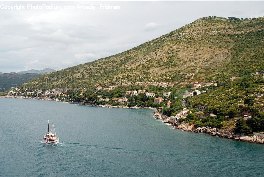 Nature, Outdoors, Promontory, Boat, Dinghy, Coast, Sea