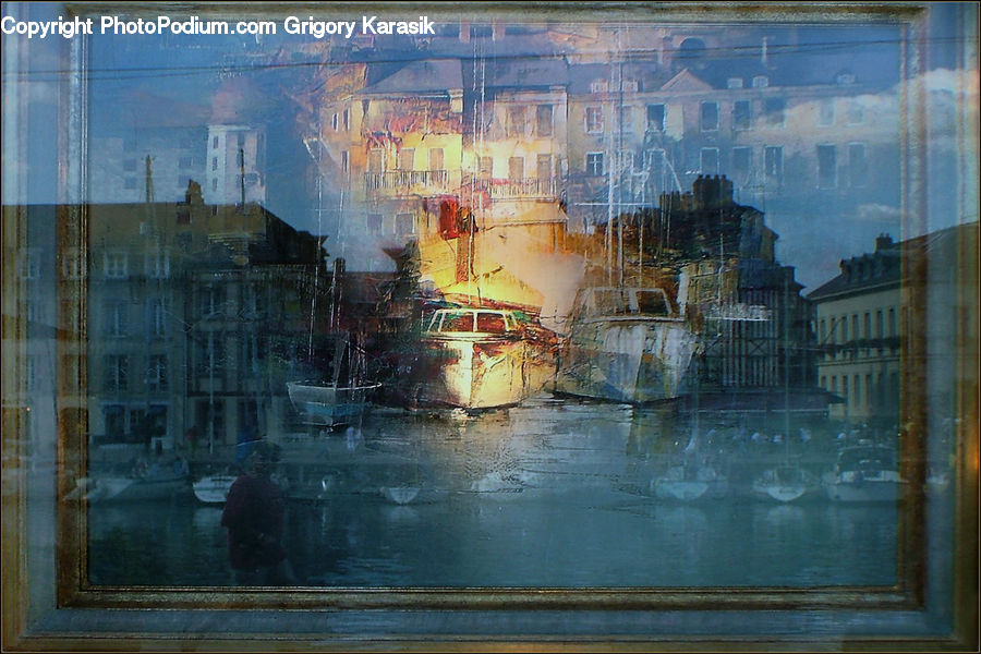 Boat, Watercraft, Boutique, Shop, Window Display, Art, Painting