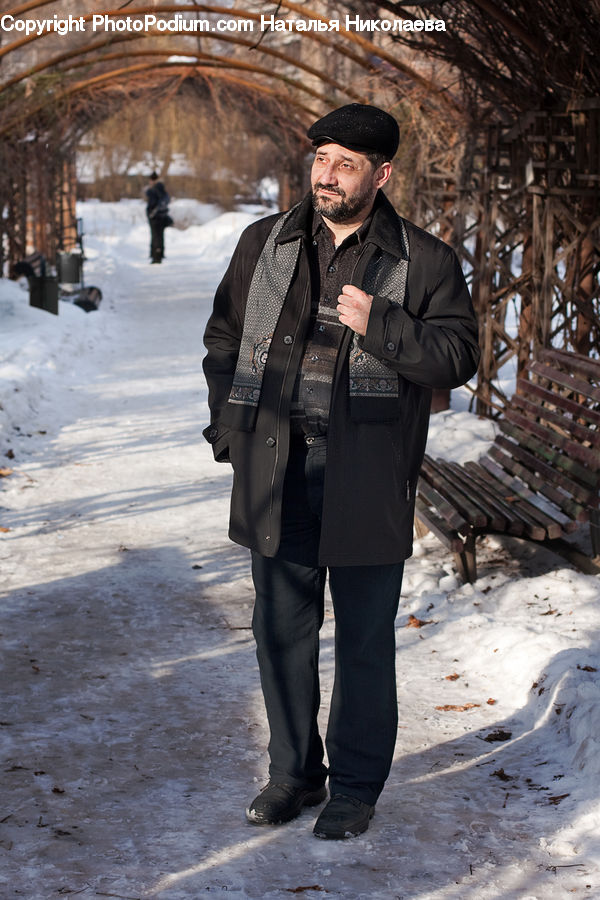 Human, People, Person, Bench, Coat, Overcoat, Leisure Activities