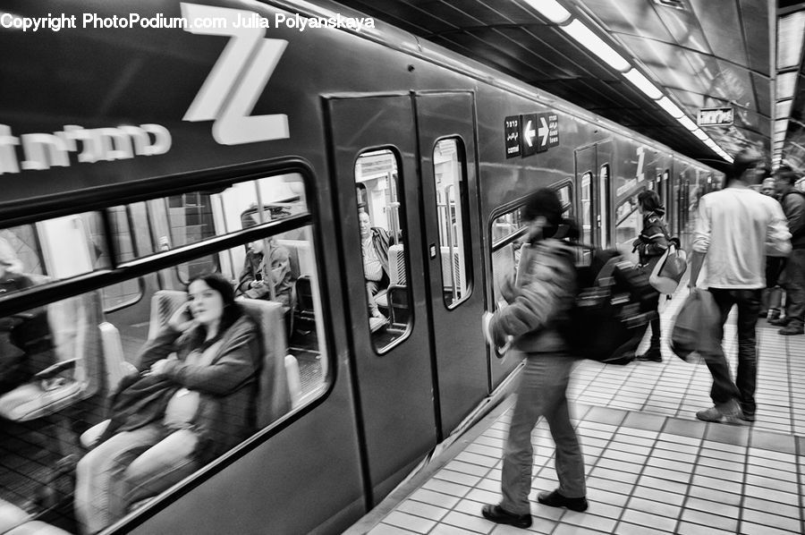 People, Person, Human, Subway, Train, Train Station, Vehicle