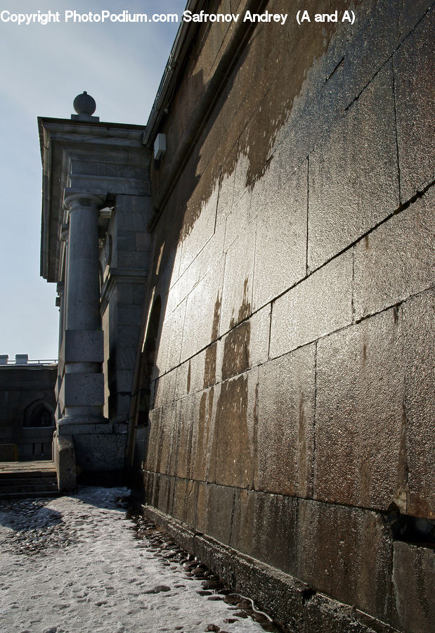 Column, Pillar, Crypt, Alley, Alleyway, Road, Street