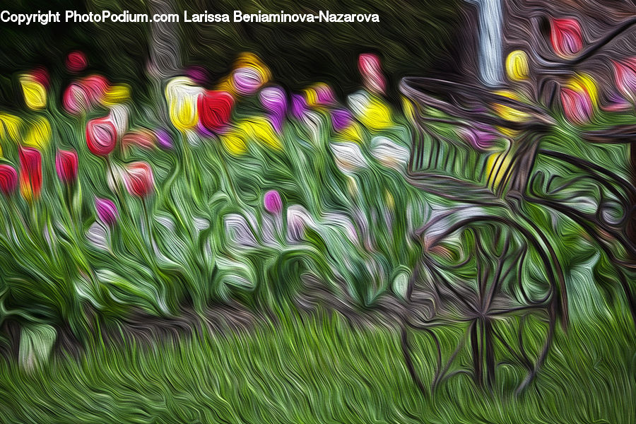 Art, Modern Art, Blossom, Flora, Flower, Plant, Dye