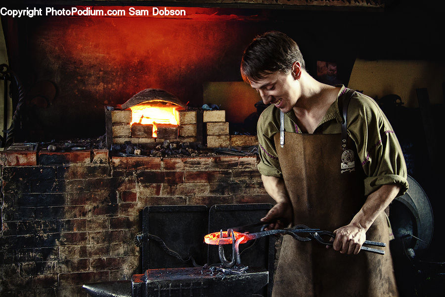 People, Person, Human, Fireplace, Hearth, Forge, Bbq