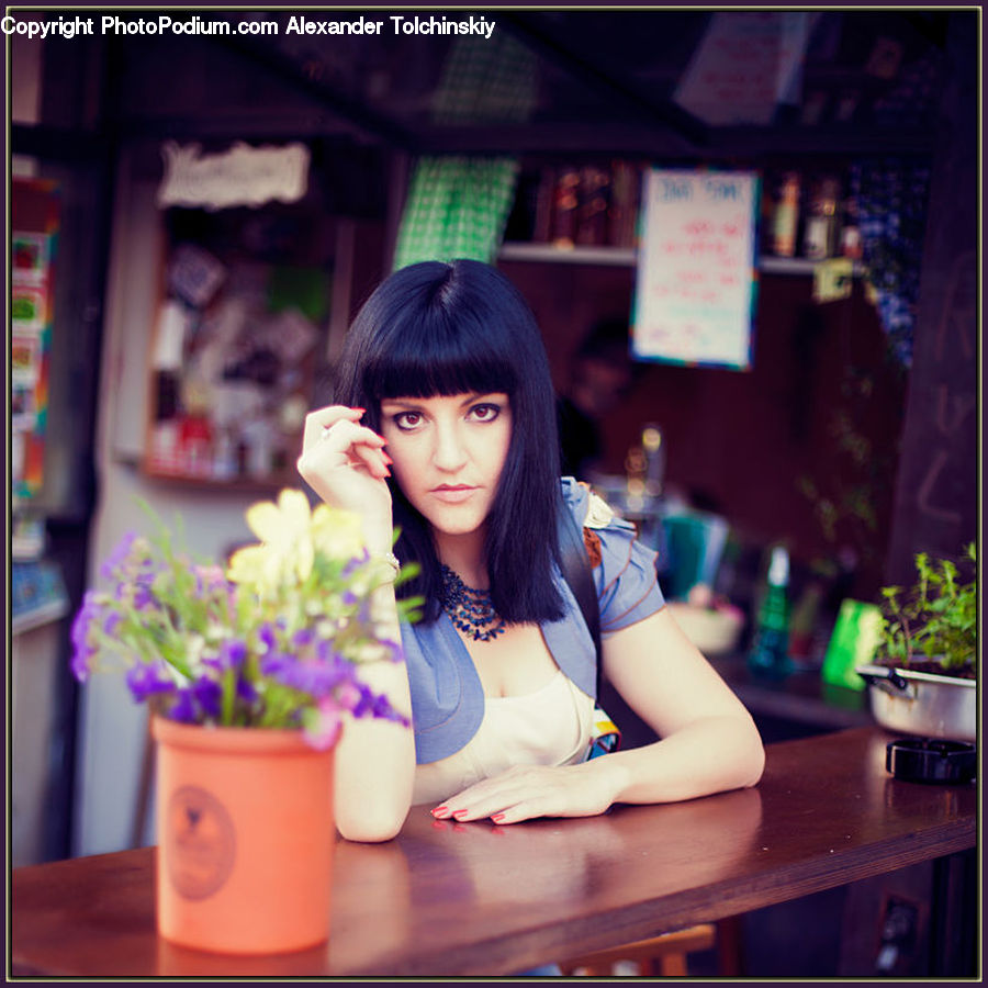 Plant, Potted Plant, People, Person, Human, Female, Girl