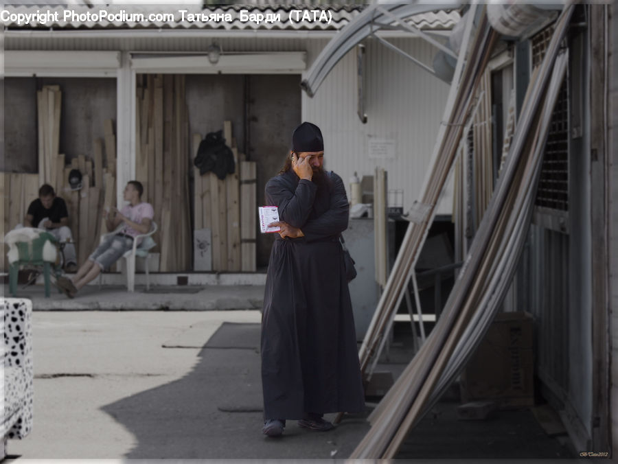 Human, People, Person, Coat, Overcoat, Banister, Handrail