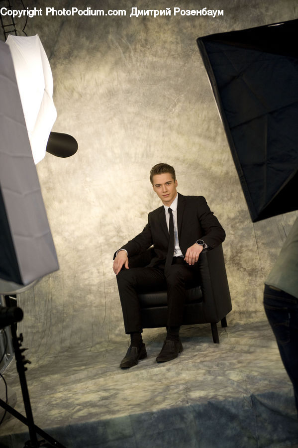 Human, People, Person, Clothing, Overcoat, Suit, Tripod