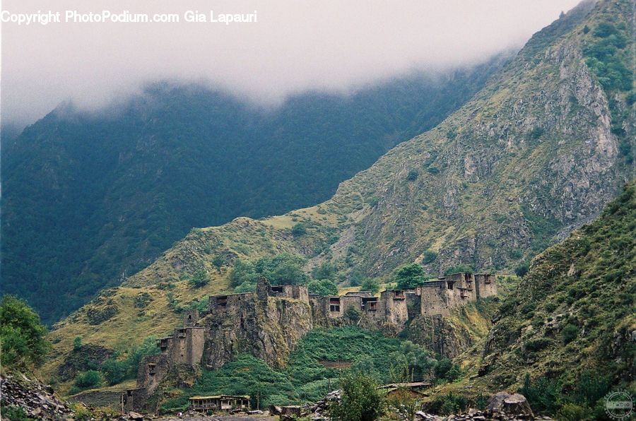 Architecture, Housing, Monastery, Castle, Fort, Crest, Mountain