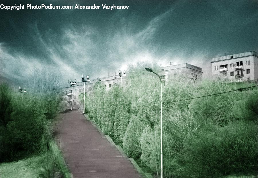 Building, Housing, Villa, Outdoors, Storm, Weather, Office Building