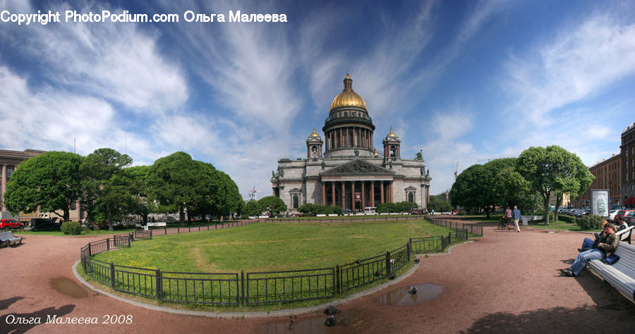 Architecture, Downtown, Plaza, Town, Town Square, Patio, Castle