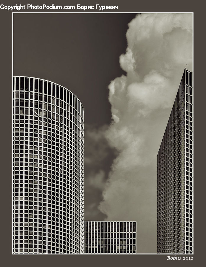Architecture, City, Downtown, High Rise, Skyscraper, Cloud, Cumulus