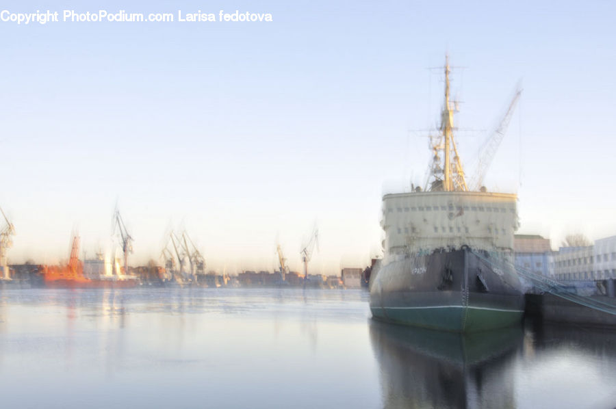 Fog, Ferry, Freighter, Ship, Tanker, Vessel, Boat