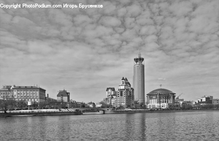 Architecture, Dome, Waterfront, City, Downtown, Apartment Building, Building
