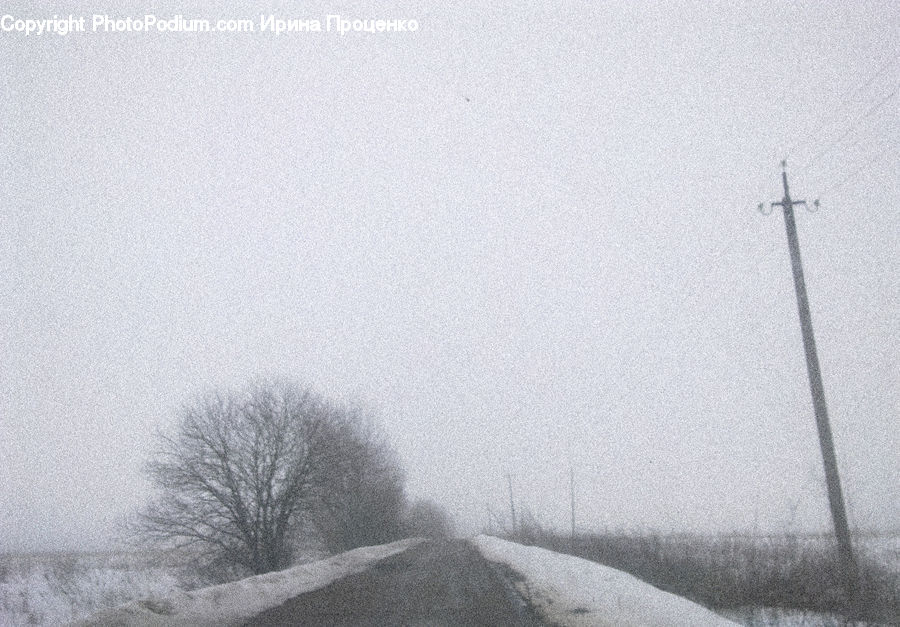 Blizzard, Outdoors, Snow, Weather, Winter, Ice, Dirt Road