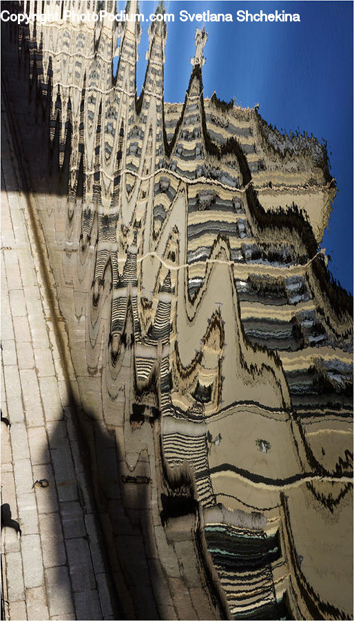 Building, Rubble, City, Downtown, Art, Gargoyle, Statue
