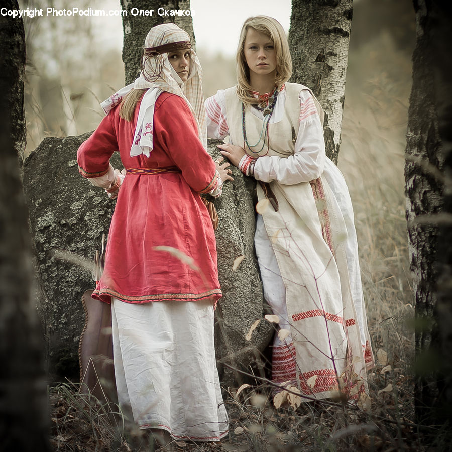 Human, People, Person, Costume, Birch, Tree, Wood
