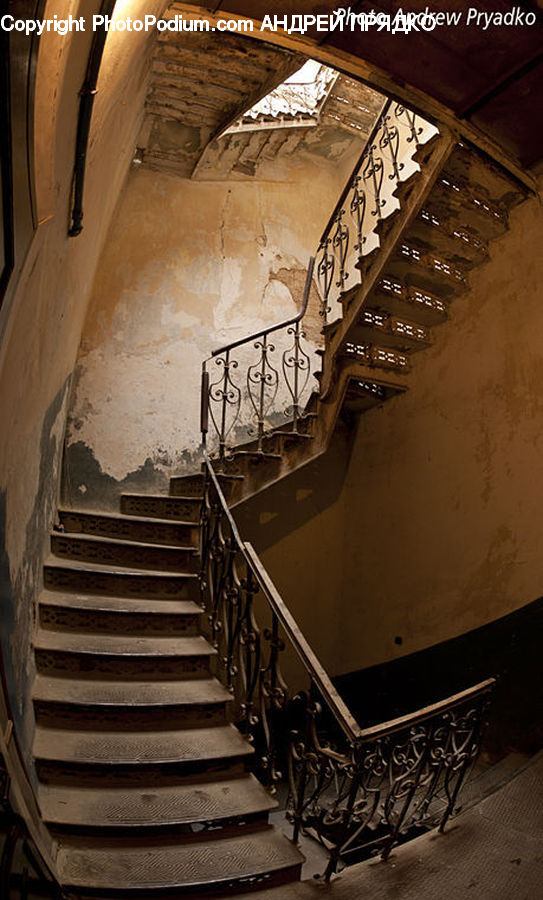 Banister, Handrail, Staircase, Crypt, Plywood, Wood