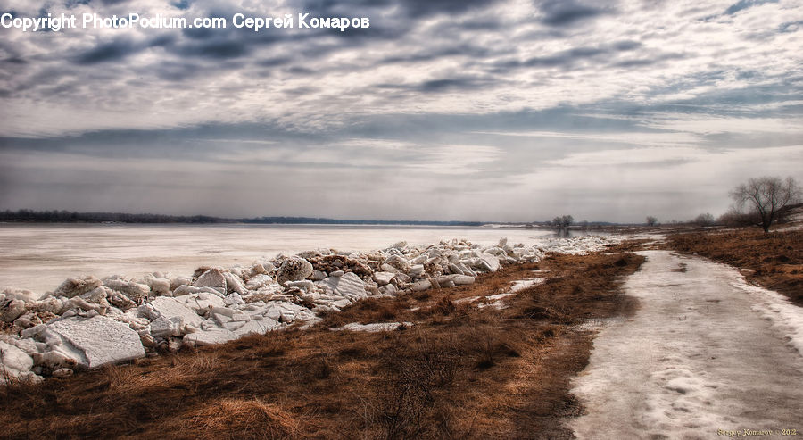 Dirt Road, Gravel, Road, Coast, Outdoors, Sea, Water