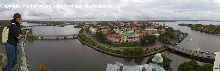 Human, People, Person, Bridge, Building, Downtown, Town