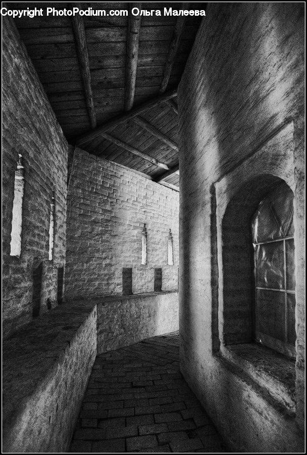 Corridor, Brick, Alley, Alleyway, Road, Street, Town