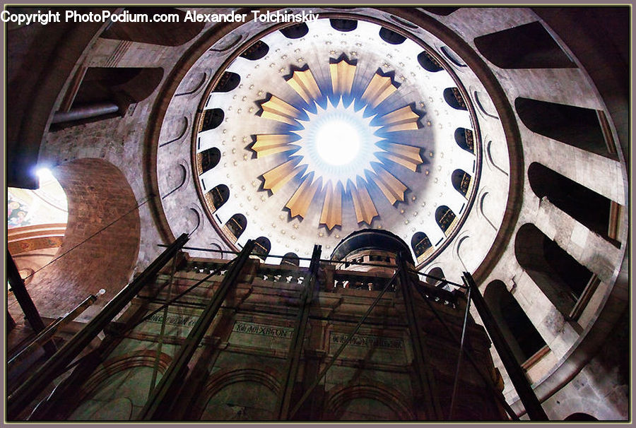 Architecture, Dome, Banister, Handrail, Coil, Rotor, Indoors