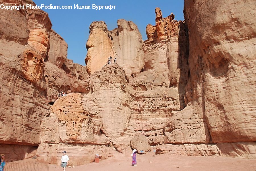 Canyon, Outdoors, Valley, Arch, Rock, Sand, Soil