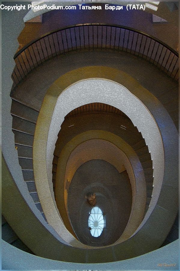 Banister, Handrail, Staircase, Arch, Vault Ceiling