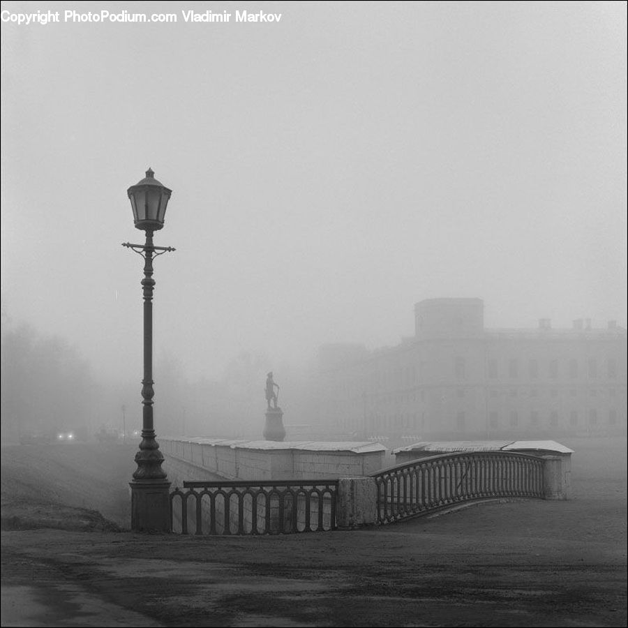 Fog, Pollution, Smog, Smoke, Dock, Pier, Road