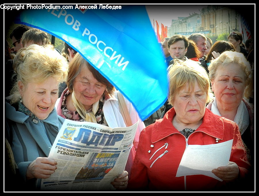 People, Person, Human, Reading, Crowd, Parade, Face