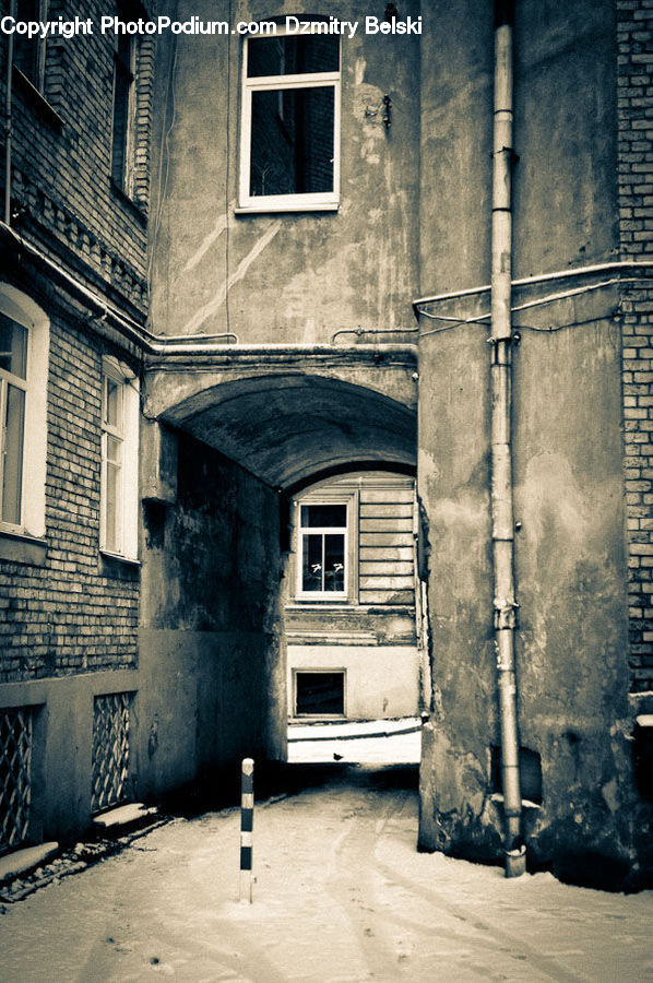 Window, Bunker, Column, Pillar, Building, Road, Street