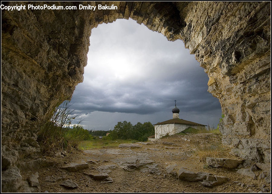 Hole, Cliff, Outdoors, Nature, Castle, Fort, Dirt Road