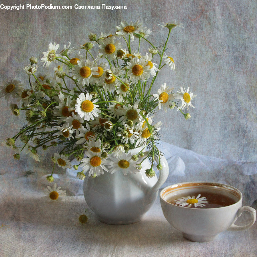 Food, Soup, Soup Bowl, Cup, Flower, Flower Arrangement, Flower Bouquet