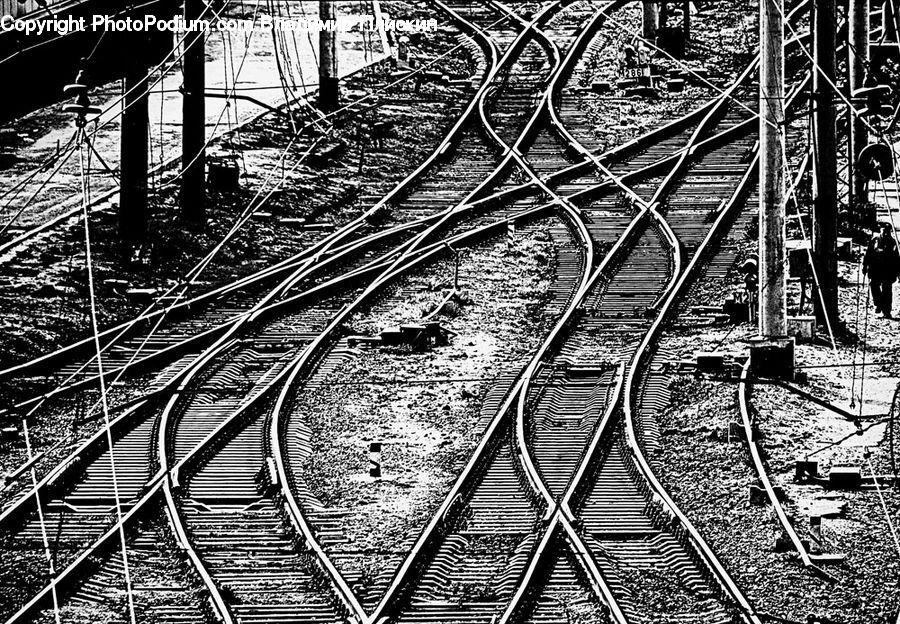 Rail, Train Track, Ship, Vessel, Dock, Pier, Coaster