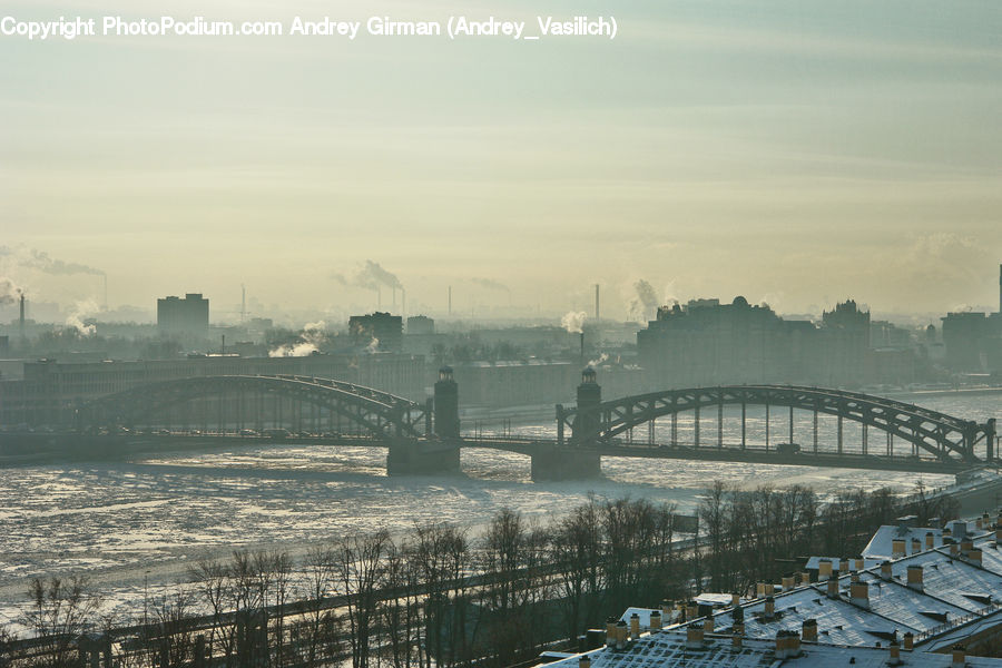 Arch, Arch Bridge, Bridge, Dawn, Dusk, Sky, Sunrise