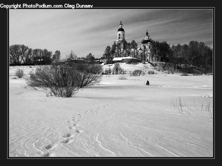 Ice, Outdoors, Snow, Collage, Poster, Architecture, Mansion