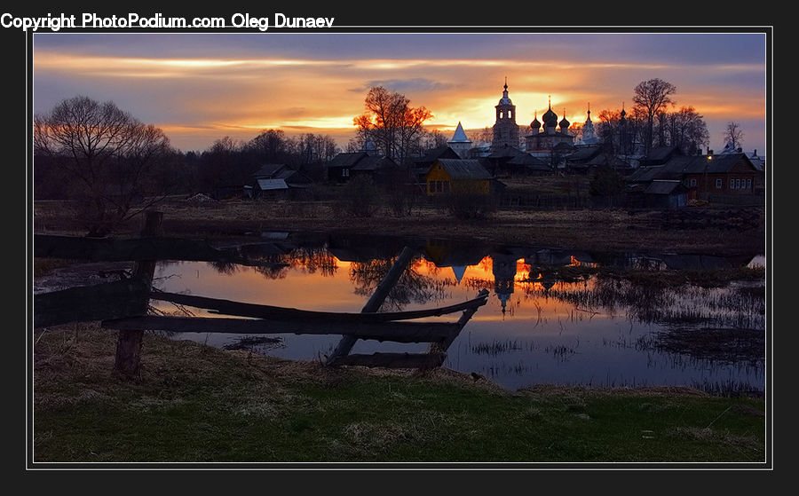 Dusk, Outdoors, Sky, Sunlight, Sunrise, Sunset, Bench