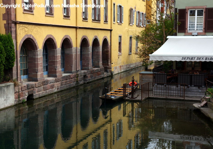 Boat, Gondola, Window, Canal, Outdoors, River, Water