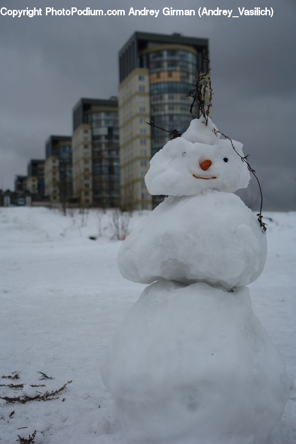 Ice, Snow, Snowman, Winter