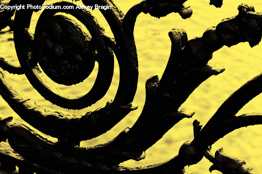 Art, Gargoyle, Statue, Spiral, Dragon, Silhouette