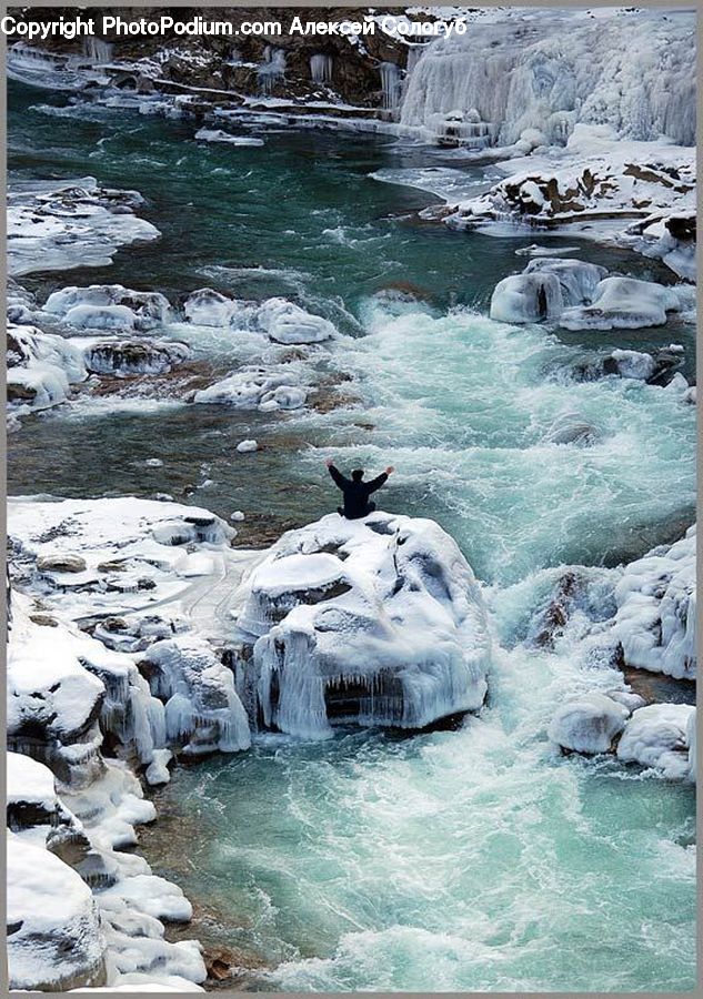Ice, Outdoors, Snow, Arctic, Glacier, Mountain, Creek