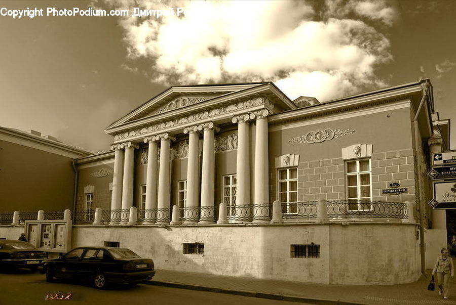 Column, Pillar, Automobile, Car, Sedan, Vehicle, Building