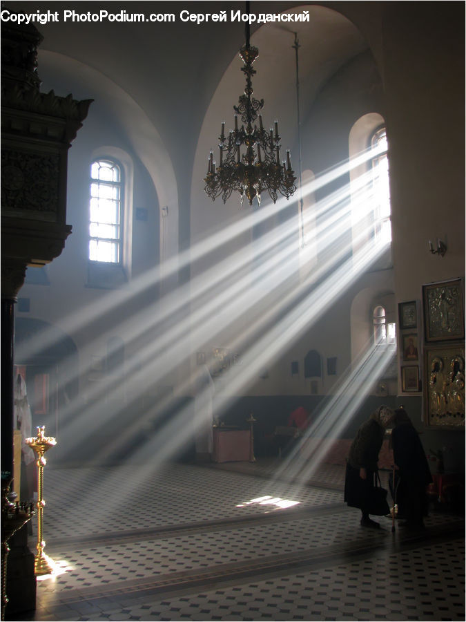 Chandelier, Lamp, Architecture, Church, Worship, Dining Room, Indoors