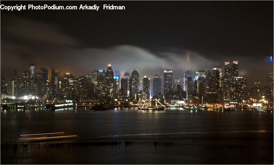City, Downtown, Metropolis, Urban, Factory, Refinery, Building