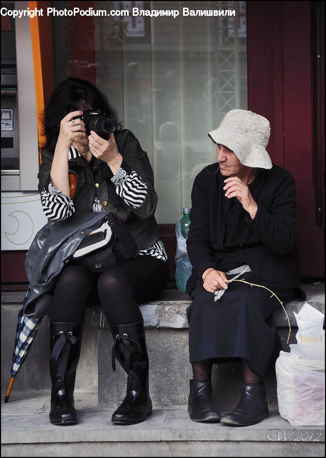 People, Person, Human, Photographer, Boot, Footwear, Riding Boot