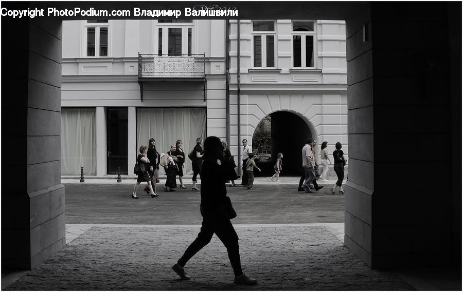 Human, People, Person, Balcony, Leisure Activities, Walking, Column