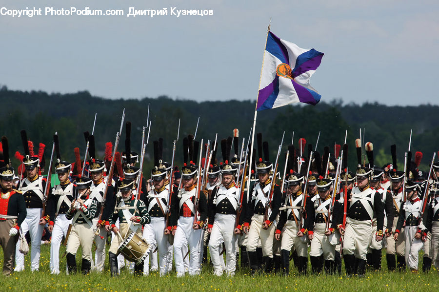 People, Person, Human, Marching, Parade, Armory, Gun