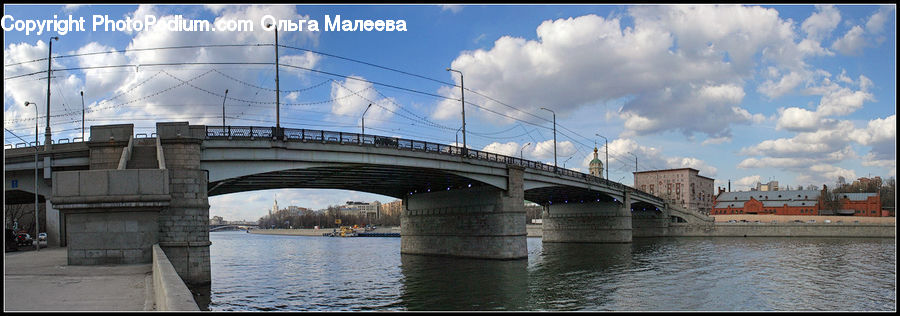 Bridge, Outdoors, River, Water, Canal, City, Downtown
