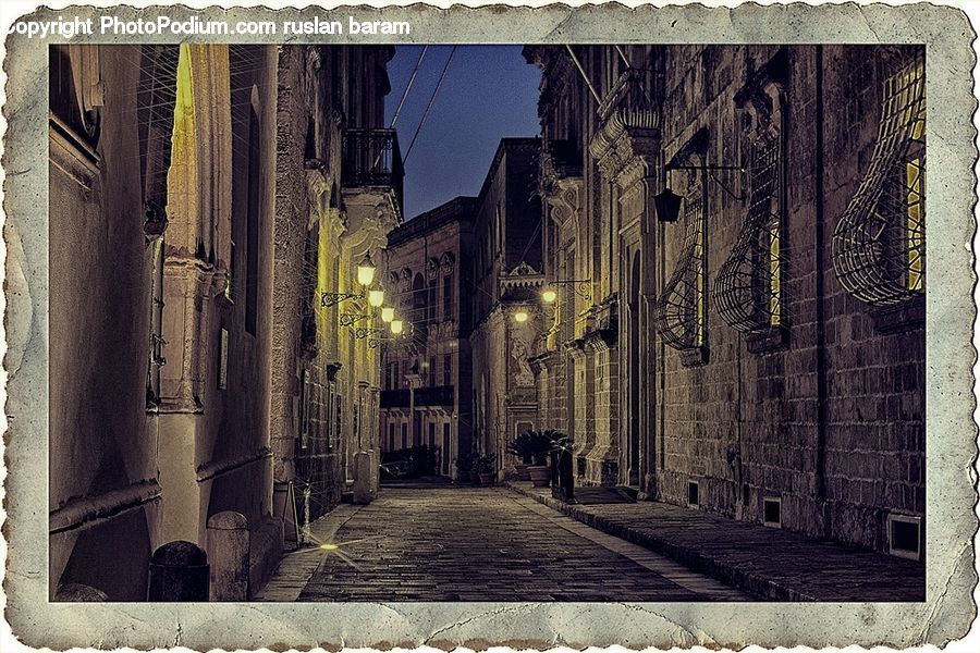 Ancient Egypt, Alley, Alleyway, Road, Street, Town, Building