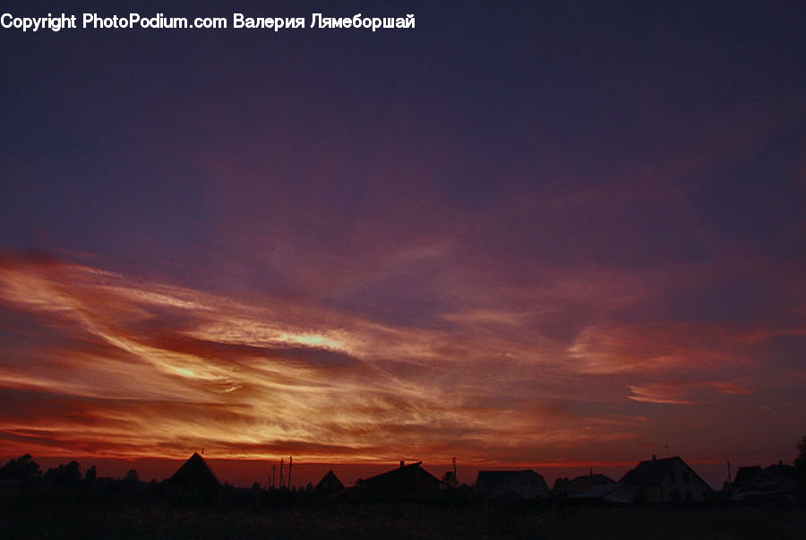 Dawn, Dusk, Red Sky, Sky, Sunrise, Sunset, Outdoors