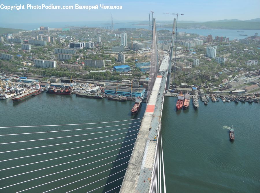 Boat, Watercraft, Dock, Port, Waterfront, Bridge, Barge