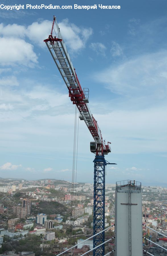 Constriction Crane, City, Downtown, Building, Town, Architecture